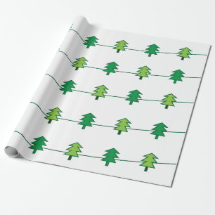 Christmas Tree Stripe Pattern Wrapping Paper