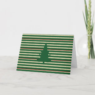 Christmas tree striped card