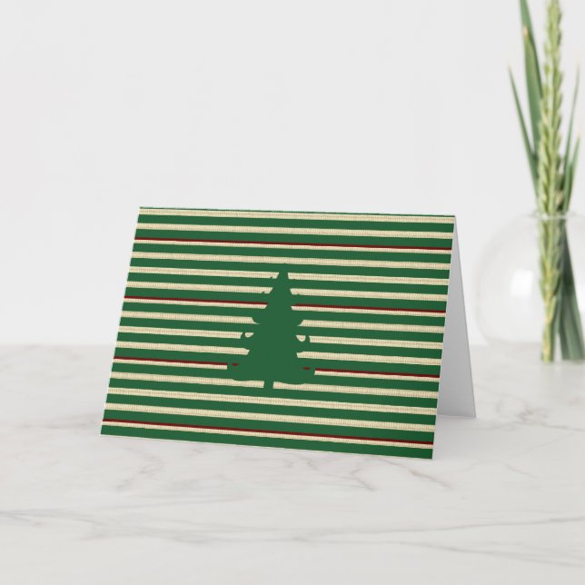 Christmas tree striped card (Front)