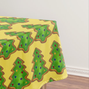 Christmas Tree Sugar Cookie Baking Holiday Xmas Tablecloth