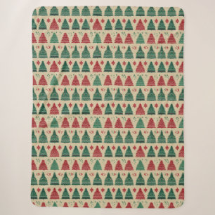 Christmas Tree Sweater Knit Traditional Pattern 1 Sherpa Blanket