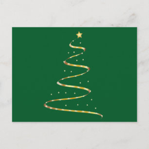 Christmas Tree Swirl Holiday Postcard