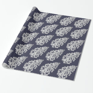 Christmas Tree Swirly Cut Out Wrapping Paper