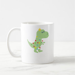 Christmas Tree T Rex Dinosaur Funny Gift Coffee Mug