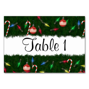 Christmas Tree Table Number