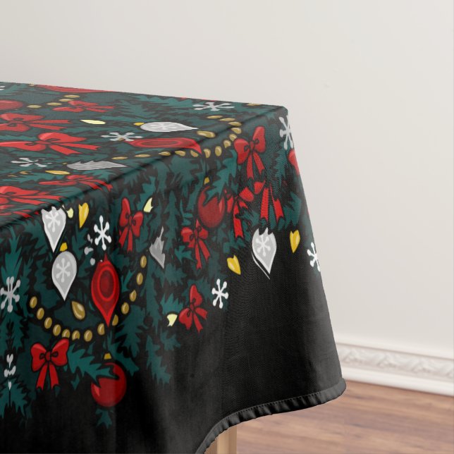 Christmas Tree Tablecloth Cute Holiday Decor (In Situ)