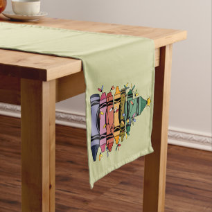 Christmas Tree Teacher Life Gift Teaching Short Table Runner