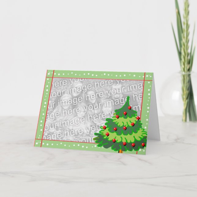 Christmas tree template card (Front)