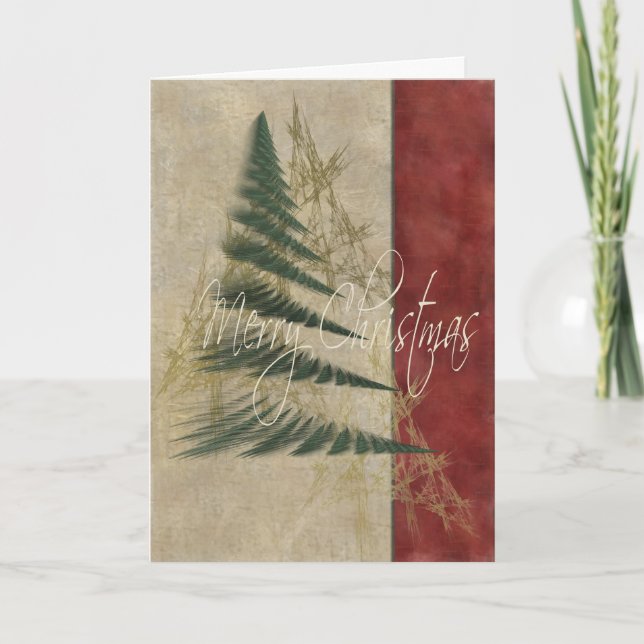 Christmas Tree Textures Holiday Card (Front)