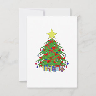Christmas tree thank you card