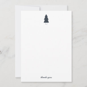Christmas Tree Thanks Thank You Card