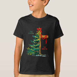 Christmas Tree The Season Jesus Cross Faith Holida T-Shirt