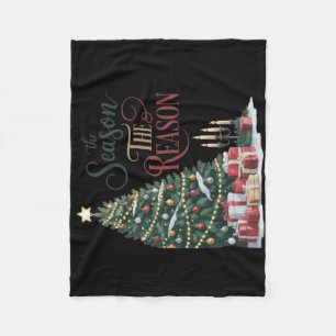 Christmas Tree The Season The Reason Fleece Blanket
