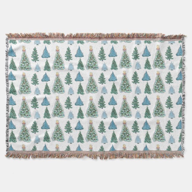 Christmas Tree Throw Blanket (Front)