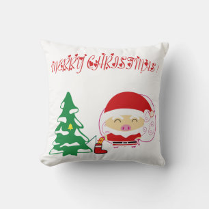 Christmas tree throw pillow