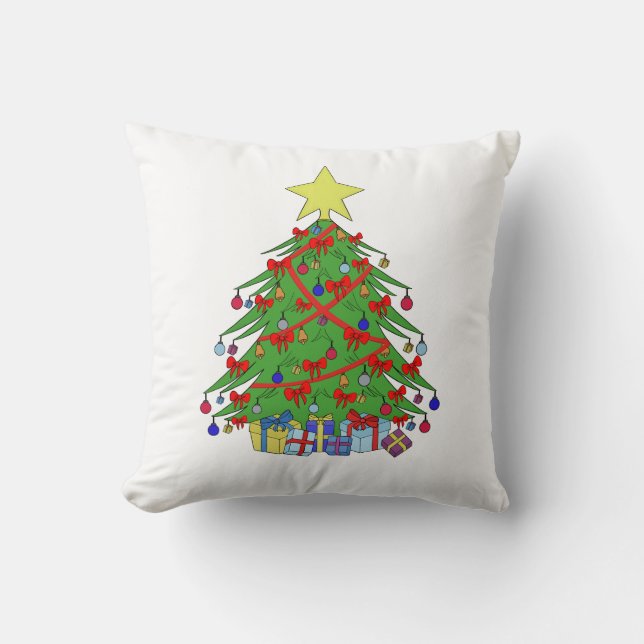 Christmas tree throw pillow (Front)