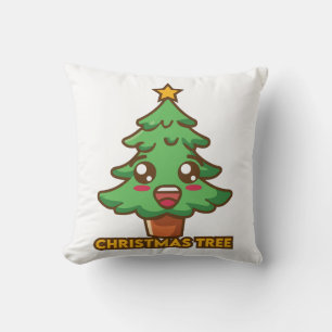 Christmas Tree Throw Pillow