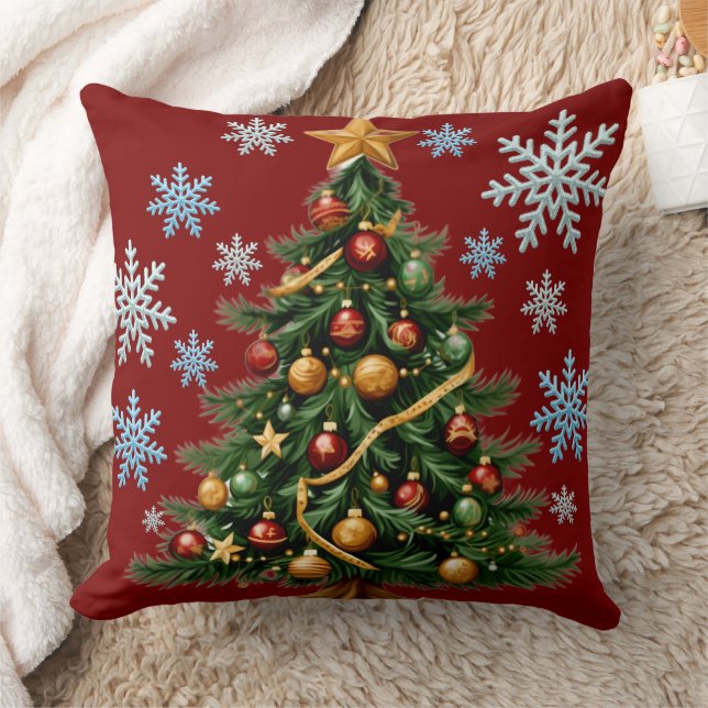 Christmas Tree Throw Pillow (Blanket)