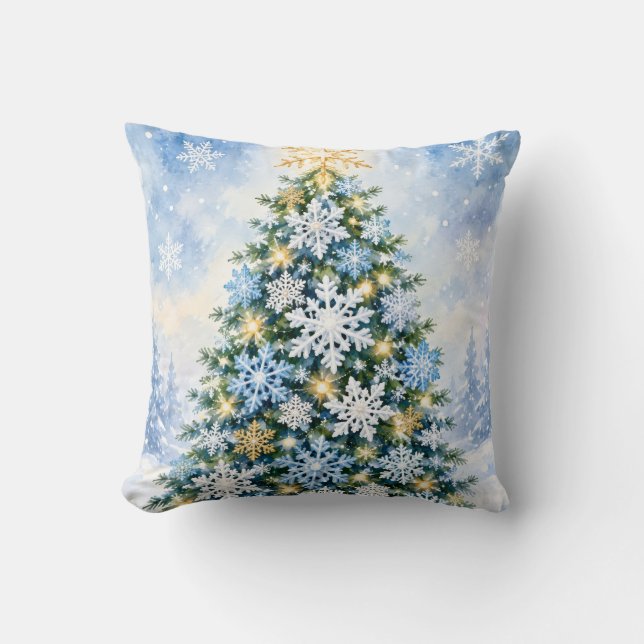 Christmas tree throw pillow (Front)