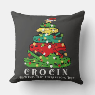 Christmas tree throw pillow