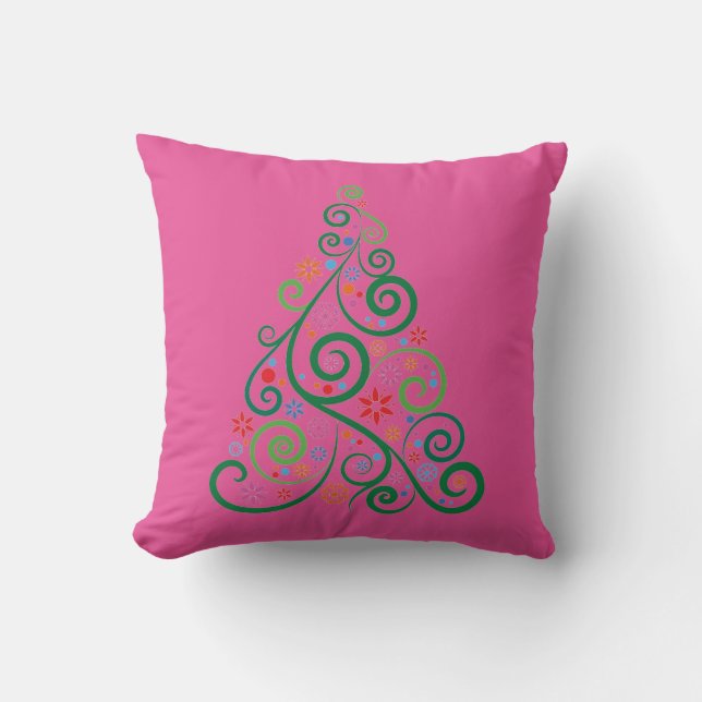 Christmas Tree Throw Pillow (Front)