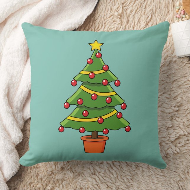 Christmas Tree Throw Pillow (Blanket)
