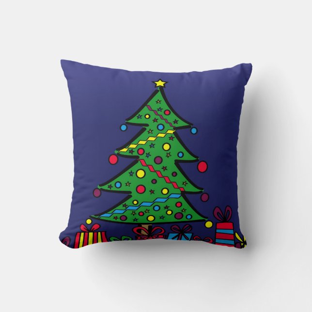 Christmas tree throw pillow (Front)