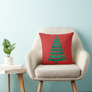 Christmas Tree Throw Pillow