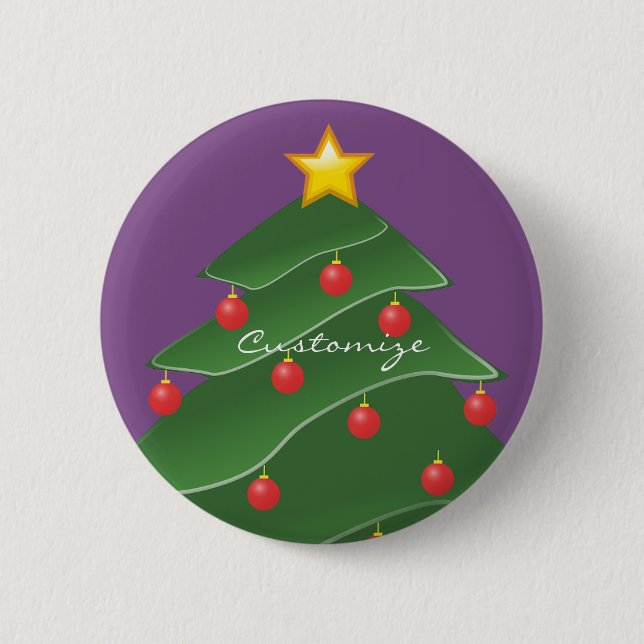 Christmas Tree Thunder_Cove 2 Inch Round Button (Front)