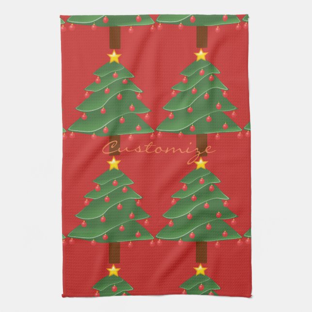 Christmas Tree Thunder_Cove Kitchen Towel (Vertical)