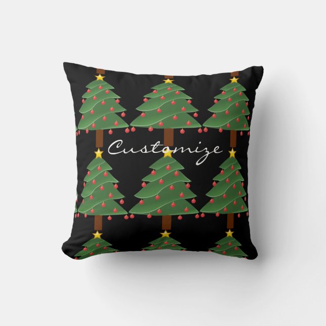 Christmas Tree Thunder_Cove Throw Pillow (Front)