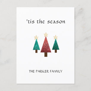 Christmas Tree 'tis the season Christmas  Postcard