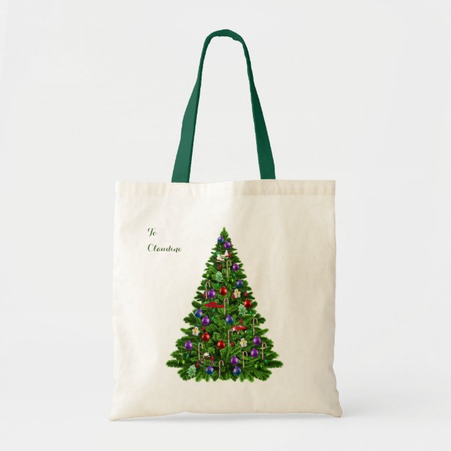 Christmas Tree To & From Budget Totes (Front)