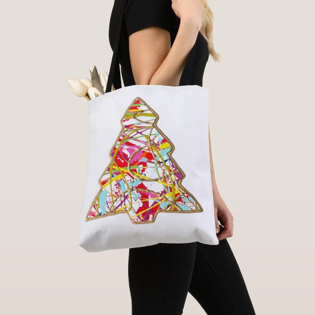 Christmas Tree Tote Bag (Close Up)