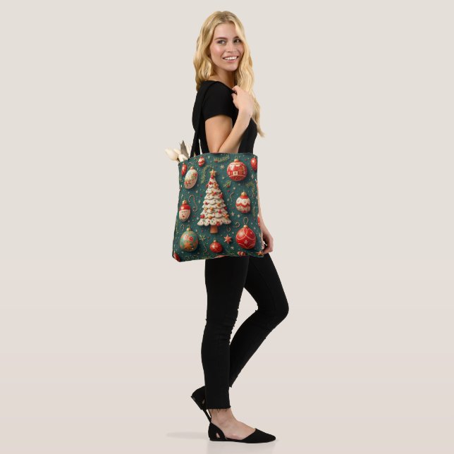 Christmas Tree Tote Bag (On Model)