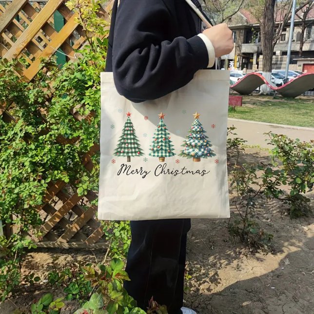 Christmas tree tote bag, Merry christmas tote bag (holiday gift tote, christmas gift for her, personalized christmas bag, christmas shopper tote,)