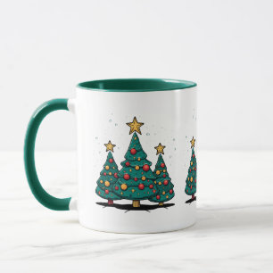 "Christmas Tree Trio Holiday Mug" Mug