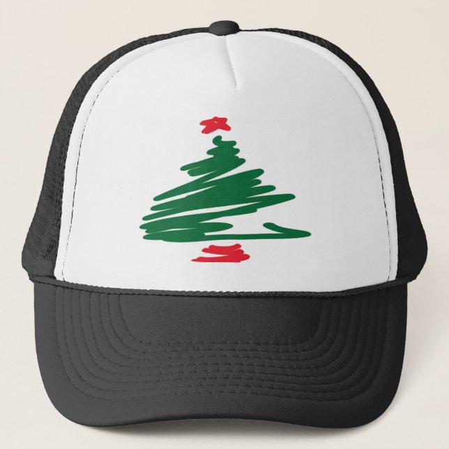 Christmas Tree Trucker Hat (Front)