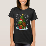 Christmas Tree Turtle Lighting Santa Hat Xmas Fami T-Shirt<br><div class="desc">Christmas Tree Turtle Lighting Santa Hat Xmas Family Women</div>