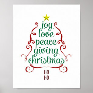 Christmas Tree Typography Poster