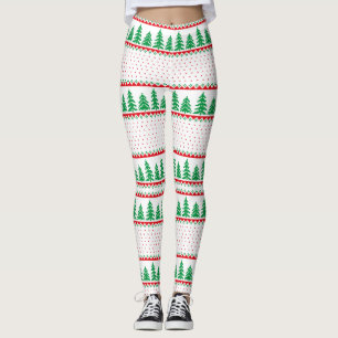 Christmas Tree Ugly Sweater Reindeer Leggings