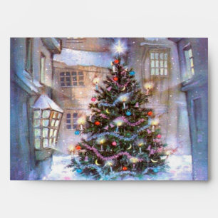 Christmas Tree Vintage Envelope