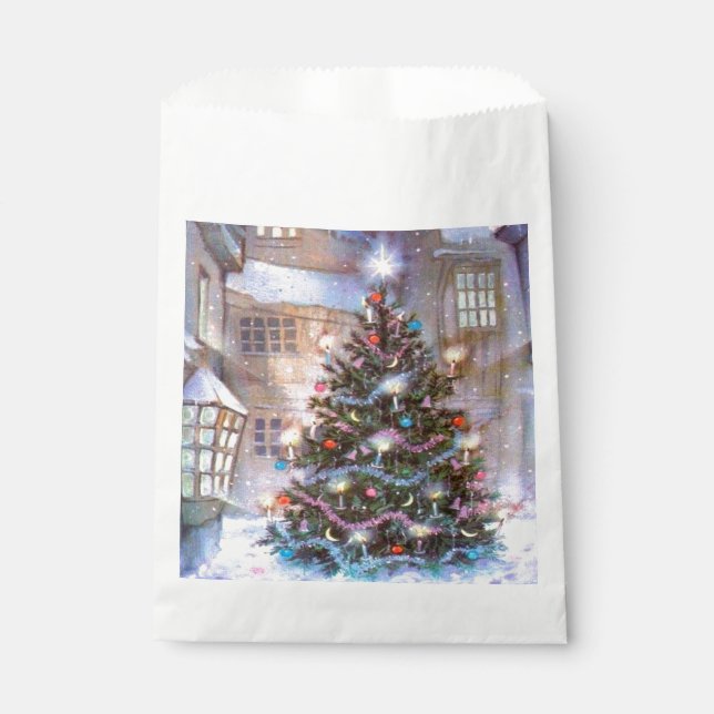 Christmas Tree Vintage Favour Bag (Front)