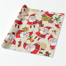 Christmas tree vintage gift wrapping paper