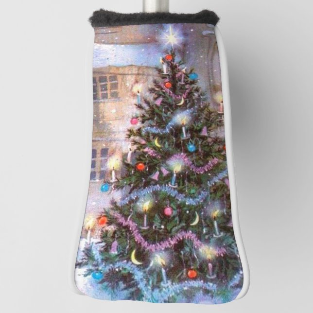 Christmas Tree Vintage Golf Head Cover (Rotate 90)
