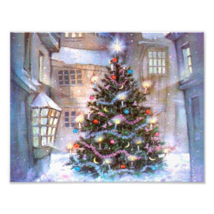 Christmas Tree Vintage Photo Print