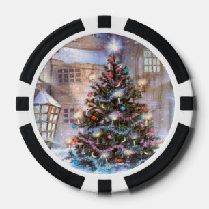 Christmas Tree Vintage Poker Chips