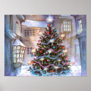 Christmas Tree Vintage Poster