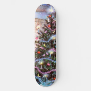 Christmas Tree Vintage Skateboard