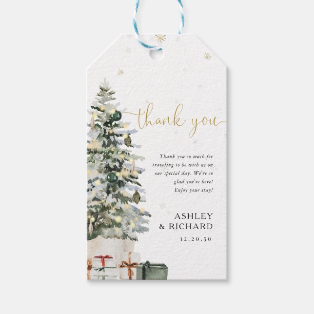 Christmas Tree Wedding Gift Tag (Front)